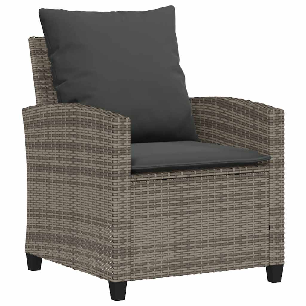 6-delige Loungeset met kussens poly rattan grijs is nu te koop bij PeponiXL, paradijselijk wonen!
