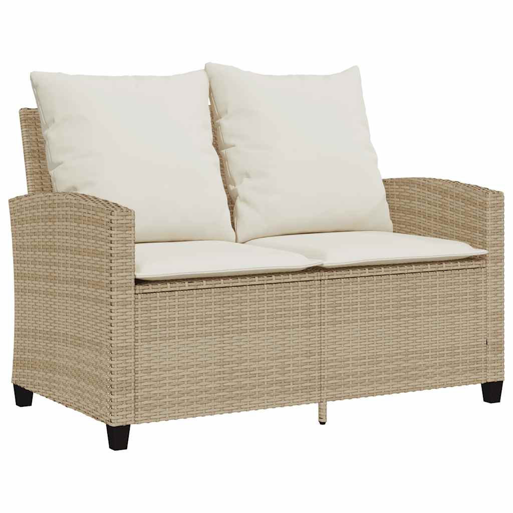 6-delige Loungeset met kussens poly rattan beige is nu te koop bij PeponiXL, paradijselijk wonen!