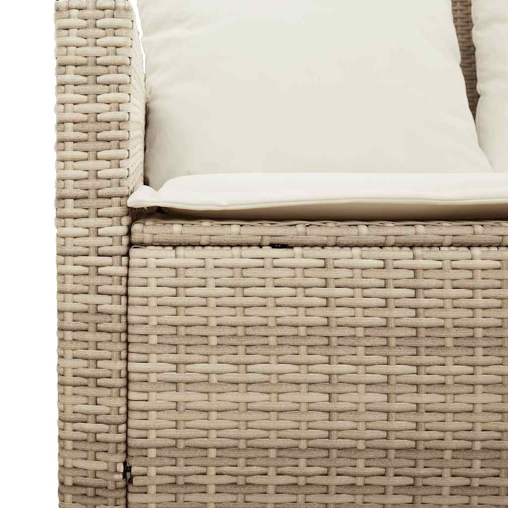 6-delige Loungeset met kussens poly rattan beige is nu te koop bij PeponiXL, paradijselijk wonen!