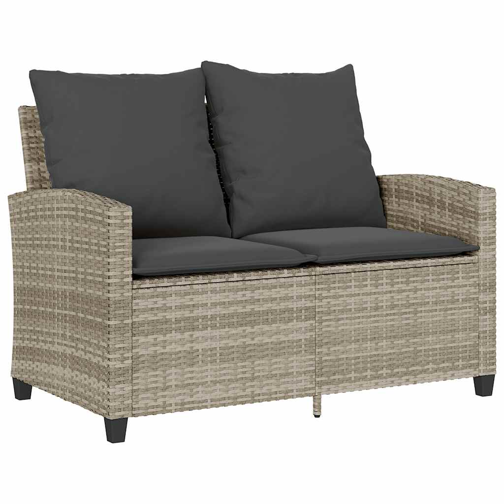 6-delige Loungeset met kussens poly rattan lichtgrijs is nu te koop bij PeponiXL, paradijselijk wonen!