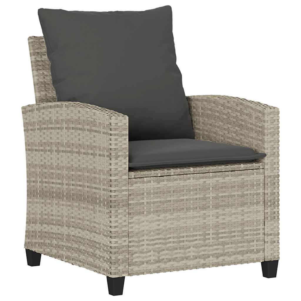 6-delige Loungeset met kussens poly rattan lichtgrijs is nu te koop bij PeponiXL, paradijselijk wonen!