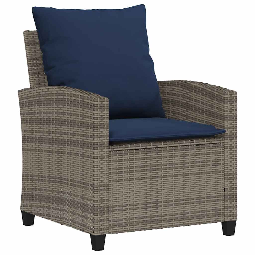 6-delige Loungeset met kussens poly rattan grijs is nu te koop bij PeponiXL, paradijselijk wonen!