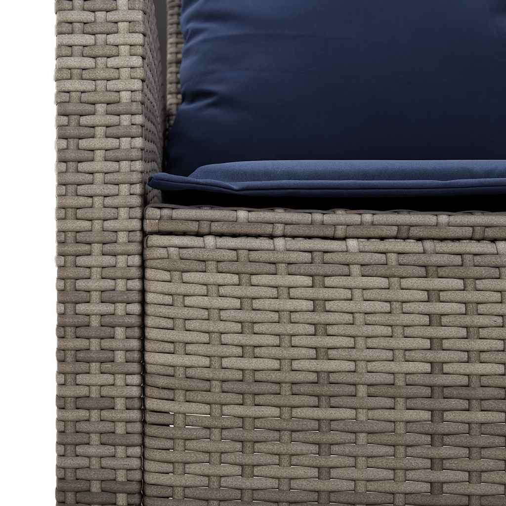 6-delige Loungeset met kussens poly rattan grijs is nu te koop bij PeponiXL, paradijselijk wonen!