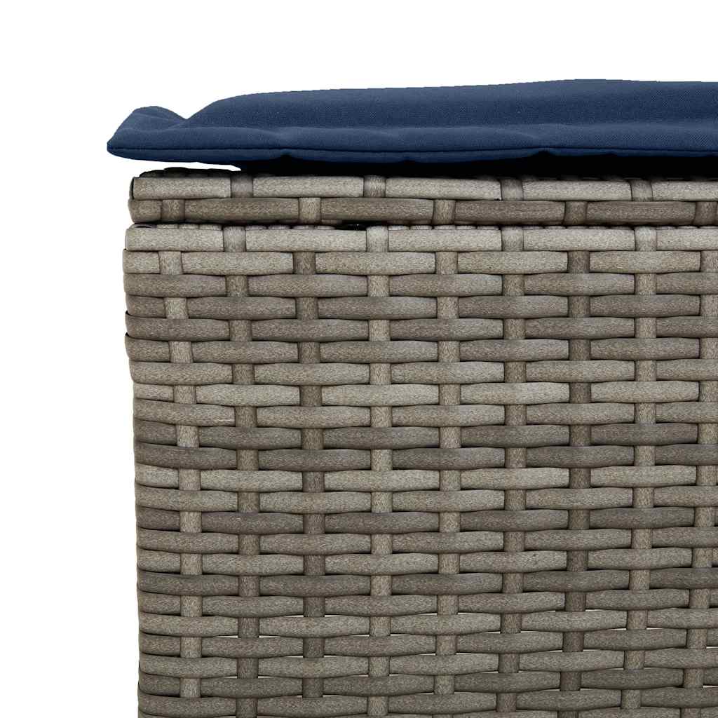 6-delige Loungeset met kussens poly rattan grijs is nu te koop bij PeponiXL, paradijselijk wonen!