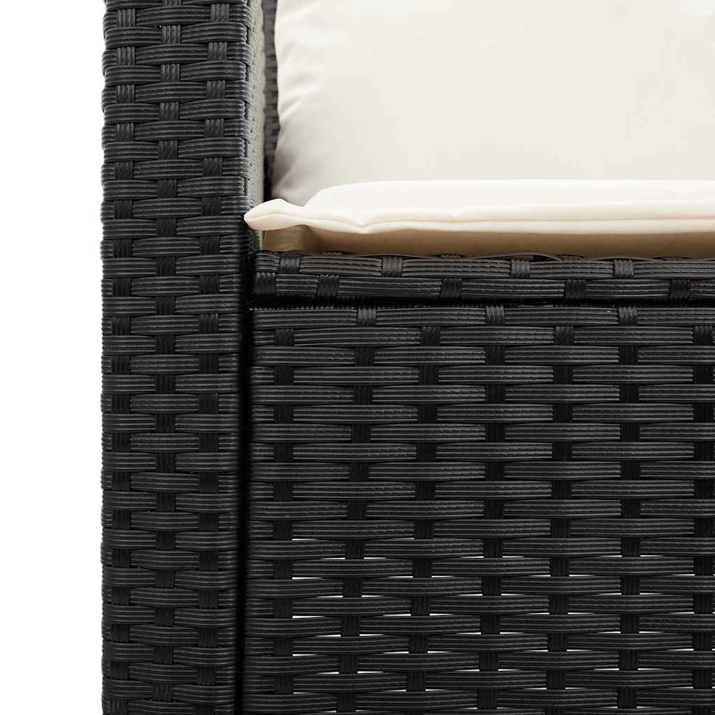 6-delige Loungeset met kussens poly rattan zwart is nu te koop bij PeponiXL, paradijselijk wonen!