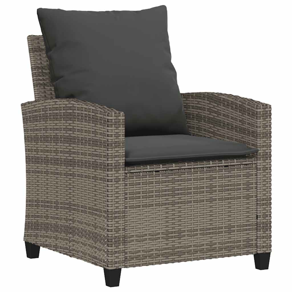 6-delige Loungeset met kussens poly rattan grijs is nu te koop bij PeponiXL, paradijselijk wonen!