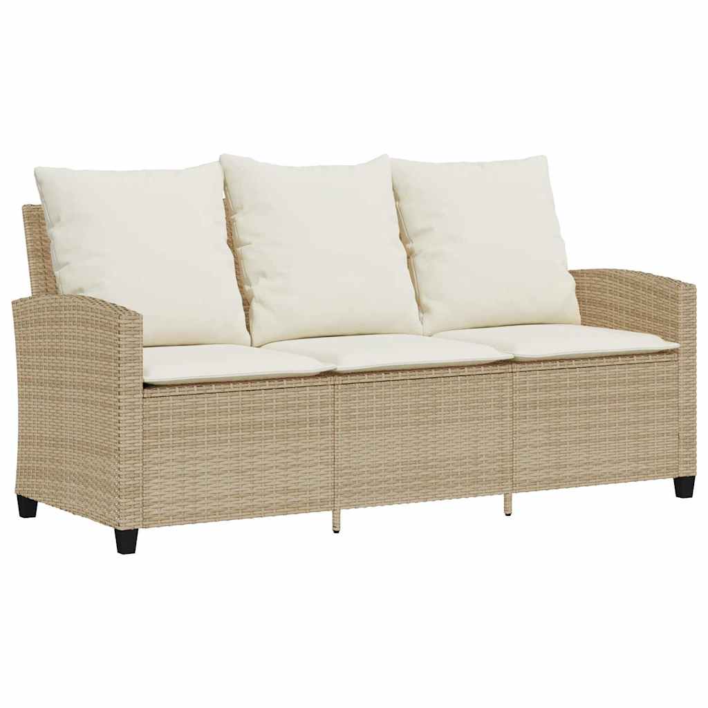 6-delige Loungeset met kussens poly rattan beige is nu te koop bij PeponiXL, paradijselijk wonen!