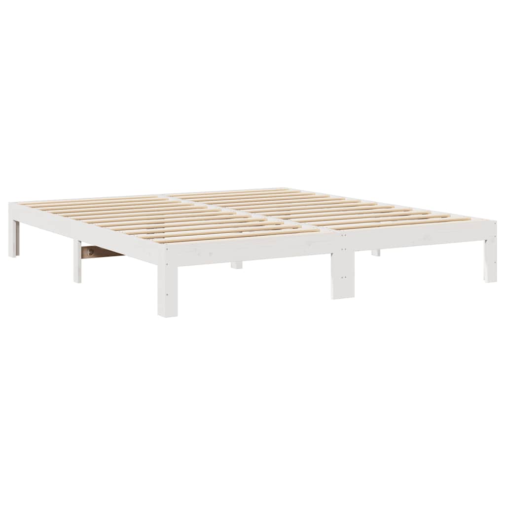Bedframe Family zonder matras 240x200 cm massief grenenhout wit is nu te koop bij PeponiXL, paradijselijk wonen!