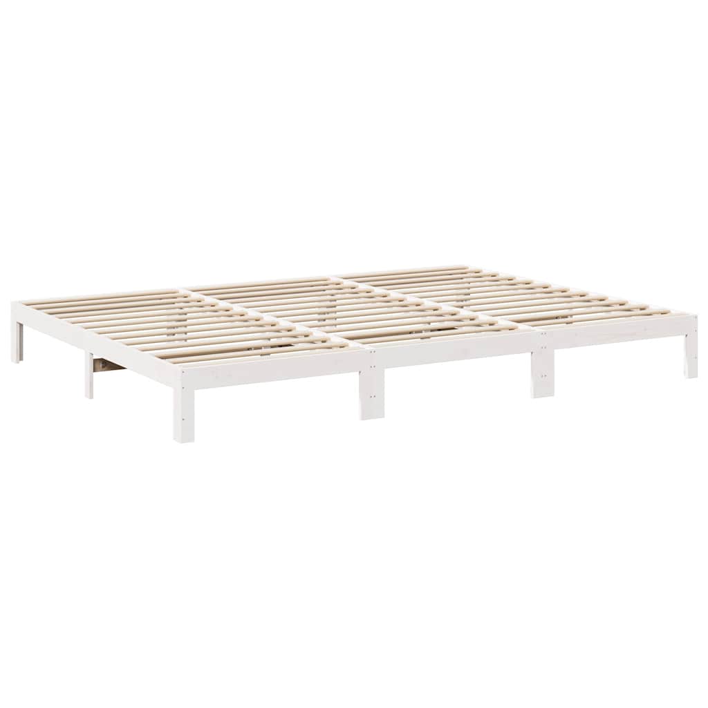 Bedframe Family zonder matras 240x200 cm massief grenenhout wit is nu te koop bij PeponiXL, paradijselijk wonen!