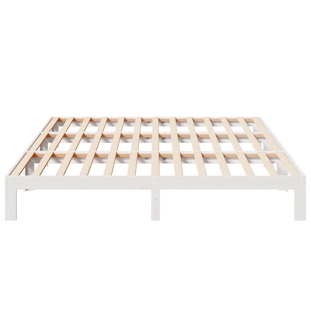Bedframe Family zonder matras 240x200 cm massief grenenhout wit is nu te koop bij PeponiXL, paradijselijk wonen!