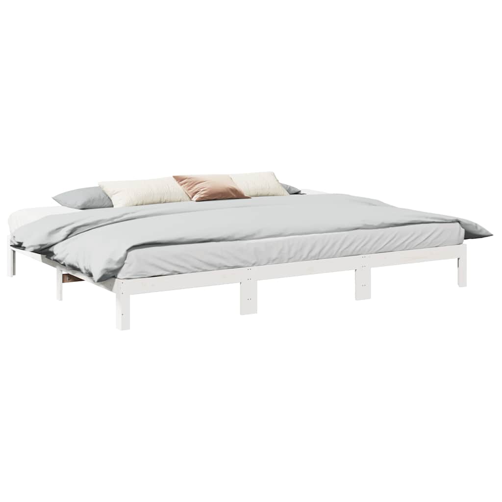 Bedframe Family zonder matras 240x200 cm massief grenenhout wit is nu te koop bij PeponiXL, paradijselijk wonen!