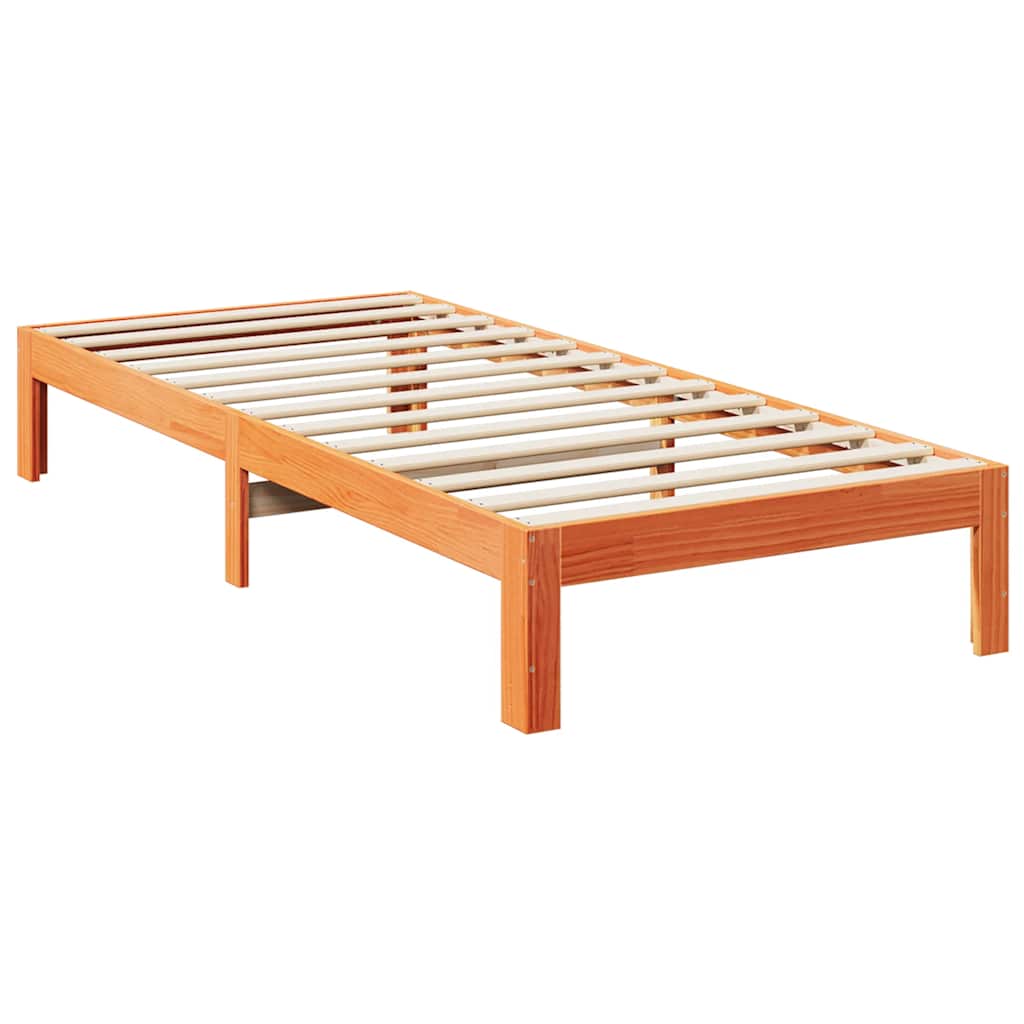 Bedframe zonder matras 240x200 cm massief grenenhout wasbruin is nu te koop bij PeponiXL, paradijselijk wonen!