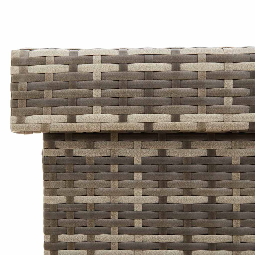 Tuinbox met wielen 110x55x73 cm poly rattan grijs is nu te koop bij PeponiXL, paradijselijk wonen!