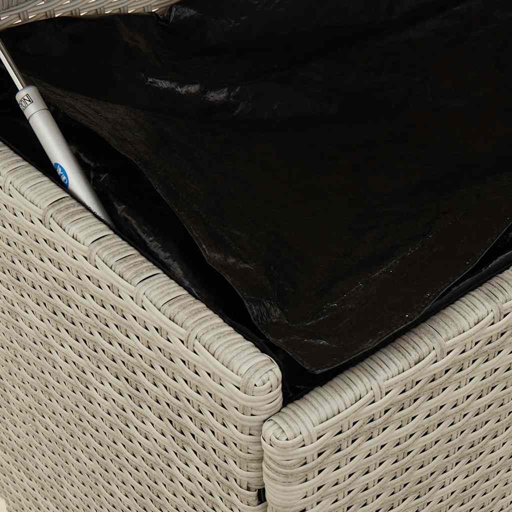 Tuinbox met wielen 110x55x73 cm poly rattan lichtgrijs is nu te koop bij PeponiXL, paradijselijk wonen!