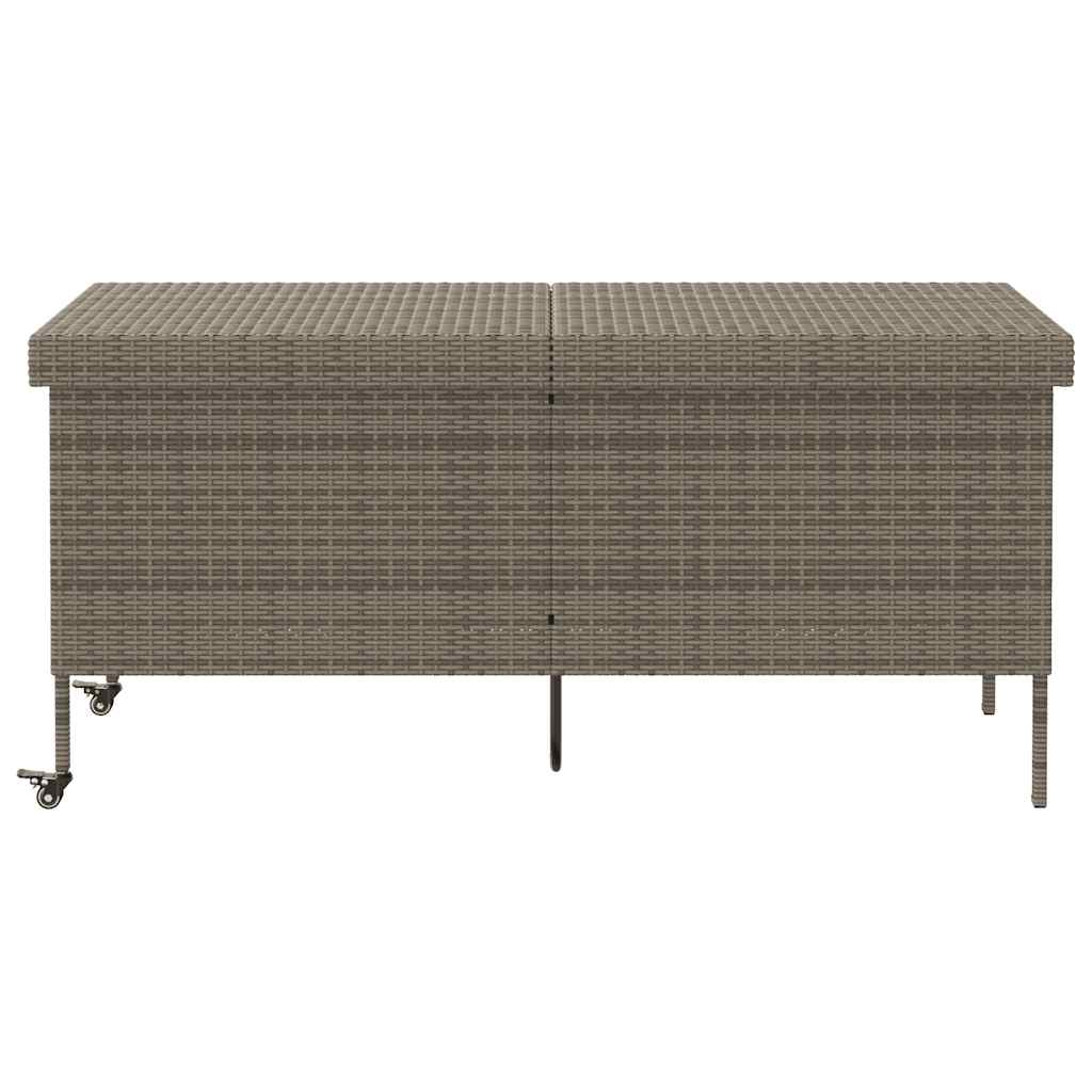 Tuinbox met wielen 160x55x75 cm poly rattan grijs is nu te koop bij PeponiXL, paradijselijk wonen!