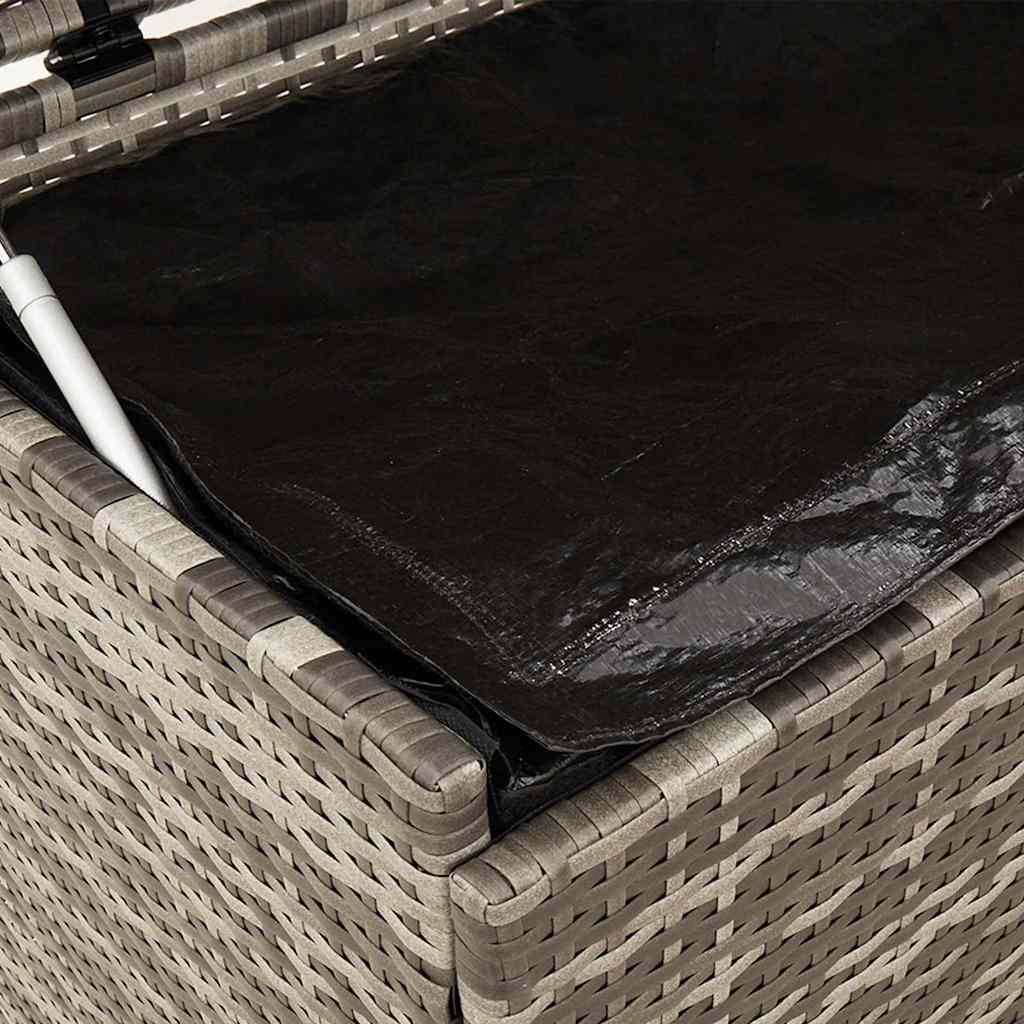 Tuinbox met wielen 160x55x75 cm poly rattan grijs is nu te koop bij PeponiXL, paradijselijk wonen!