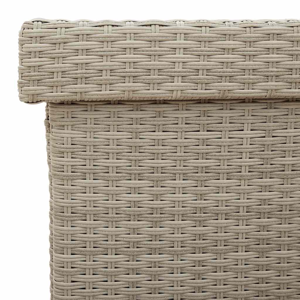 Tuinbox met wielen 160x55x75 cm poly rattan lichtgrijs is nu te koop bij PeponiXL, paradijselijk wonen!