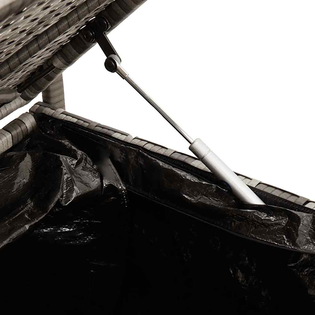 Tuinbank met kussen, grijs polyrotan is nu te koop bij PeponiXL, paradijselijk wonen!