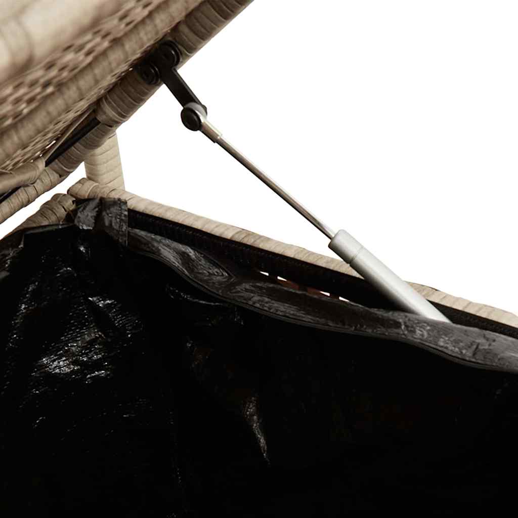 Tuinbank met kussen beige polyrotan is nu te koop bij PeponiXL, paradijselijk wonen!