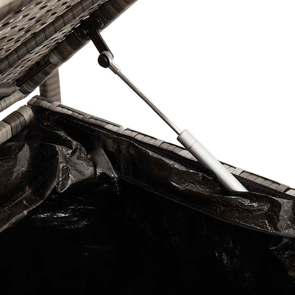 Tuinbank met kussen, grijs polyrotan is nu te koop bij PeponiXL, paradijselijk wonen!