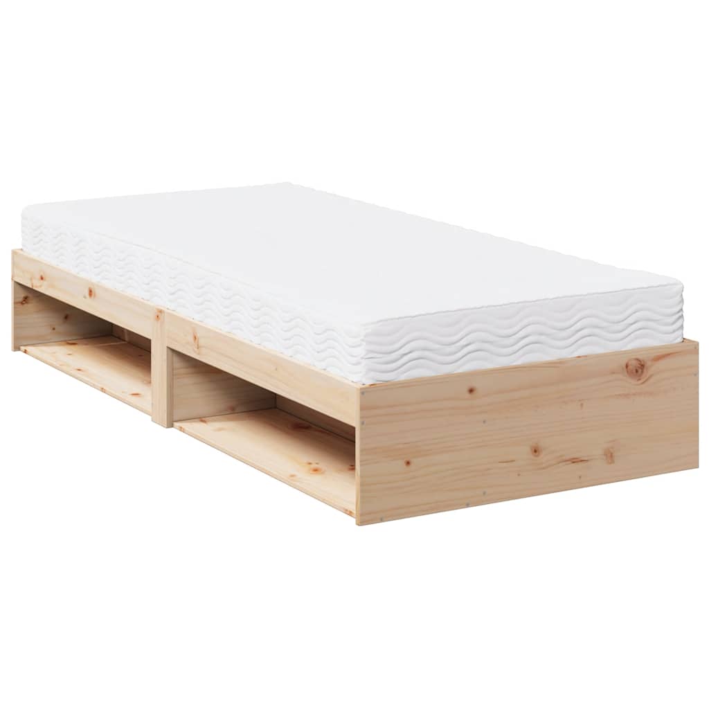 Slaapbank met matras 90x200 cm massief grenenhout is nu te koop bij PeponiXL, paradijselijk wonen!