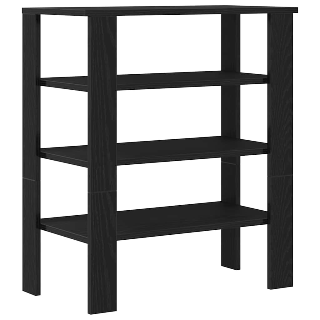 Schoenenrek 61x32x70 cm bewerkt hout zwart is nu te koop bij PeponiXL, paradijselijk wonen!
