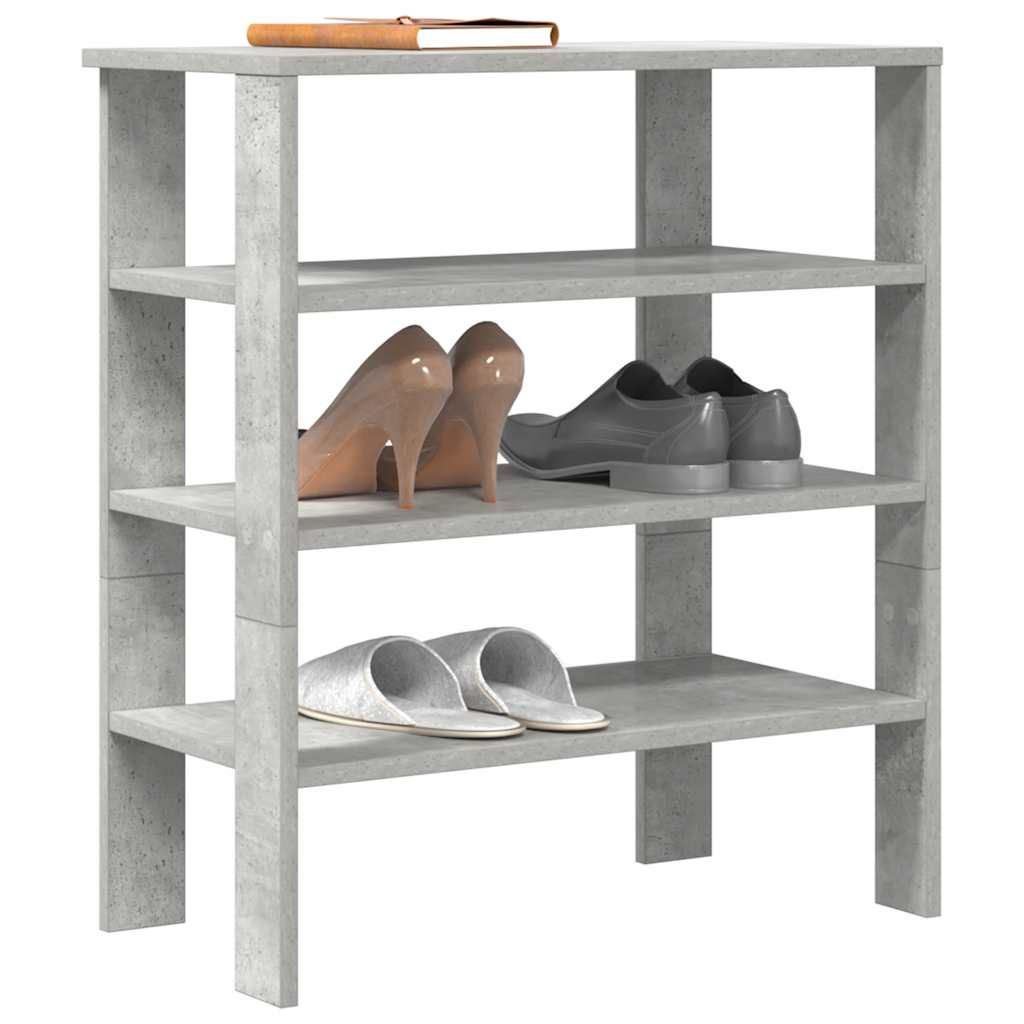Schoenenrek 61x32x70 cm bewerkt hout betongrijs is nu te koop bij PeponiXL, paradijselijk wonen!