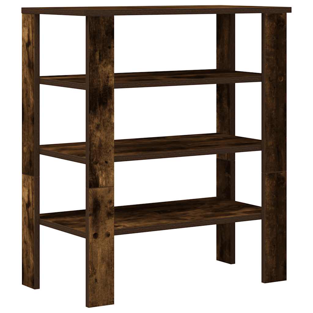 Schoenenrek 61x32x70 cm bewerkt hout gerookt eikenkleurig is nu te koop bij PeponiXL, paradijselijk wonen!
