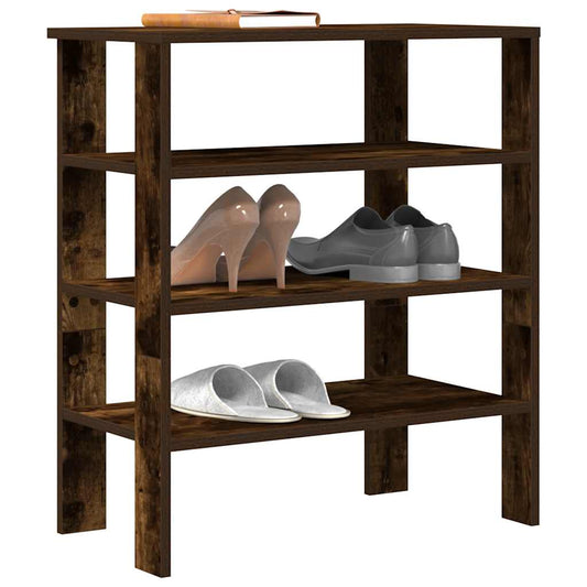 Schoenenrek 61x32x70 cm bewerkt hout gerookt eikenkleurig is nu te koop bij PeponiXL, paradijselijk wonen!