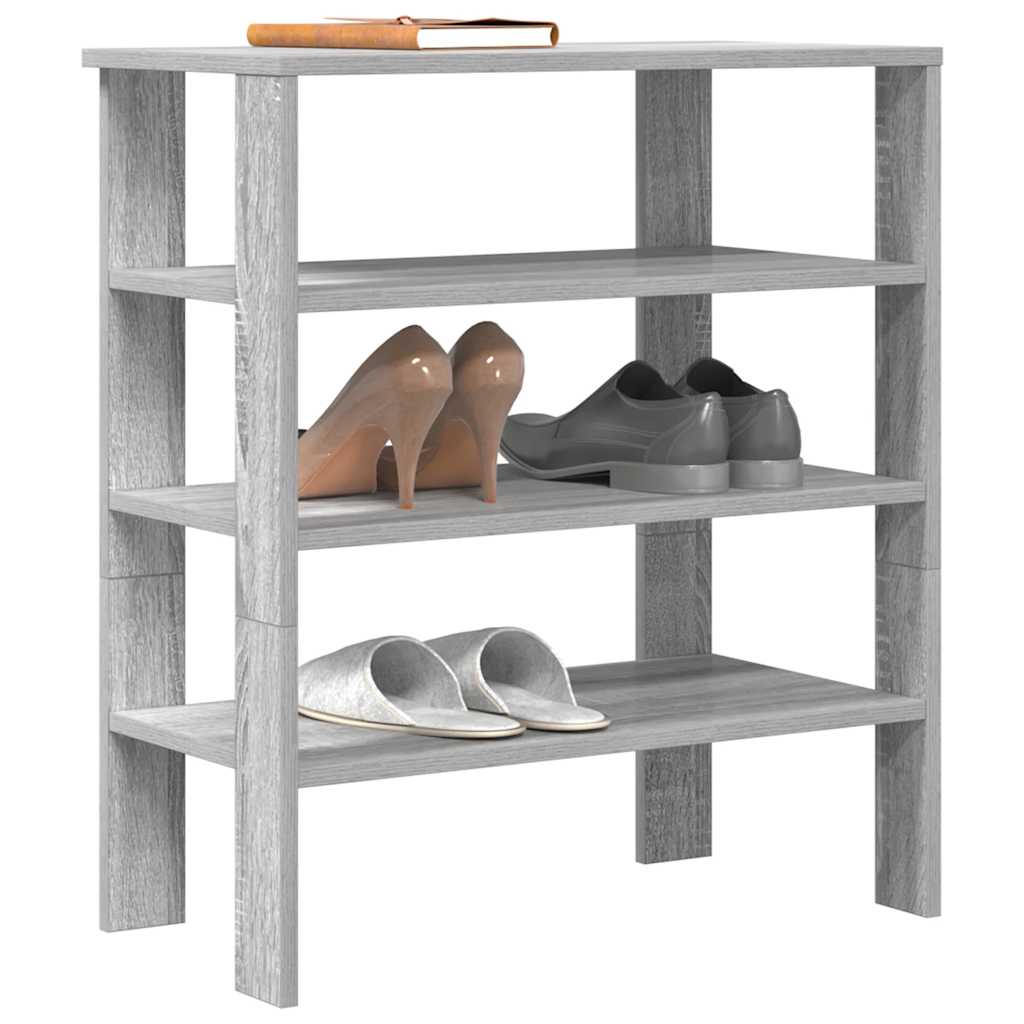 Schoenenrek 61x32x70 cm bewerkt hout grijs sonoma is nu te koop bij PeponiXL, paradijselijk wonen!