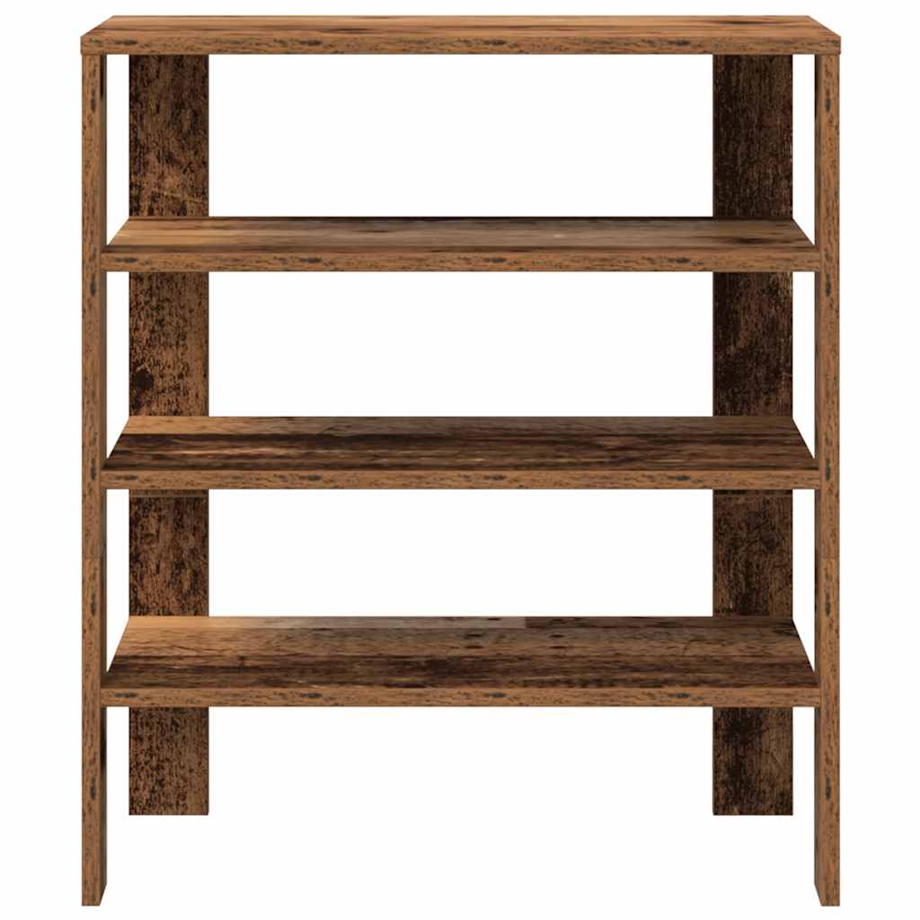Schoenenrek 61x32x70 cm bewerkt hout oud houtkleurig is nu te koop bij PeponiXL, paradijselijk wonen!