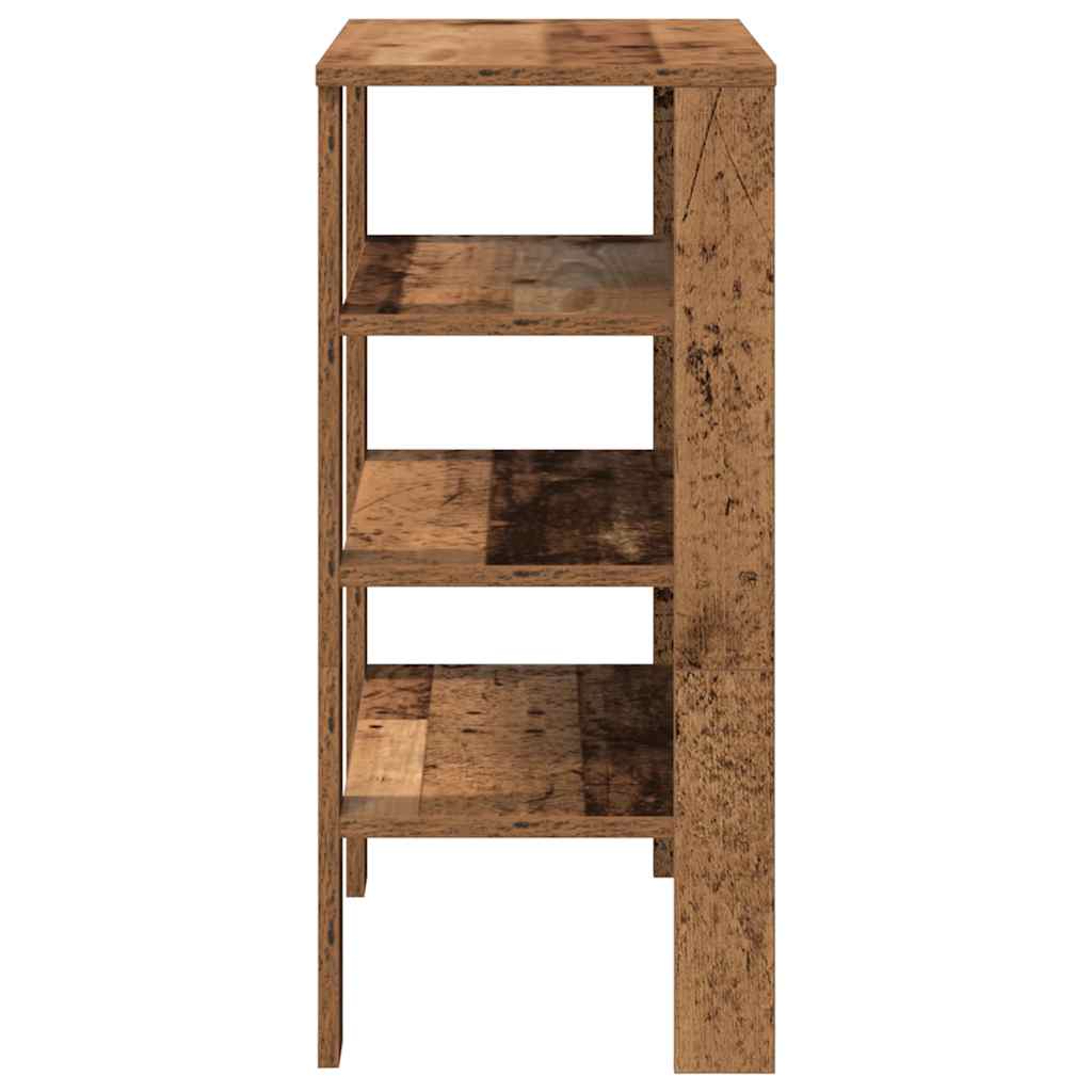 Schoenenrek 61x32x70 cm bewerkt hout oud houtkleurig is nu te koop bij PeponiXL, paradijselijk wonen!