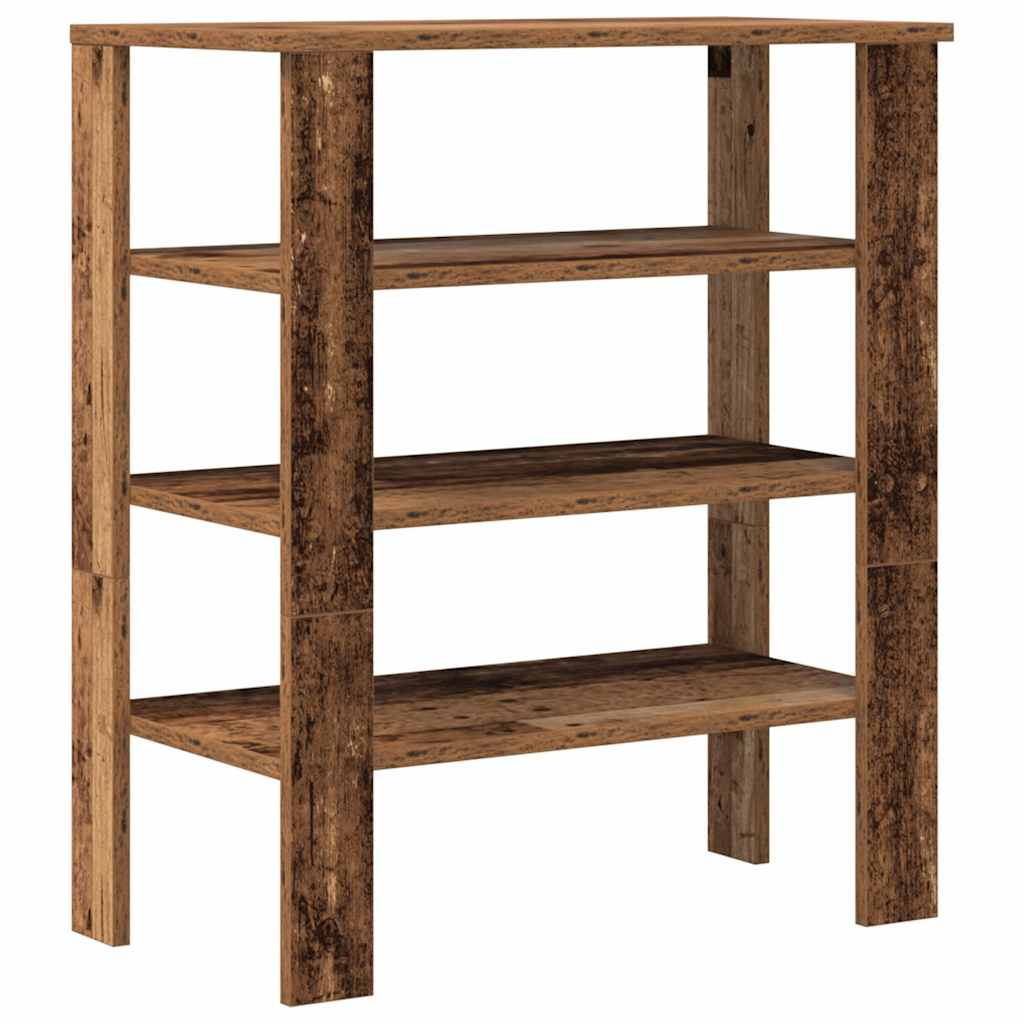Schoenenrek 61x32x70 cm bewerkt hout oud houtkleurig is nu te koop bij PeponiXL, paradijselijk wonen!