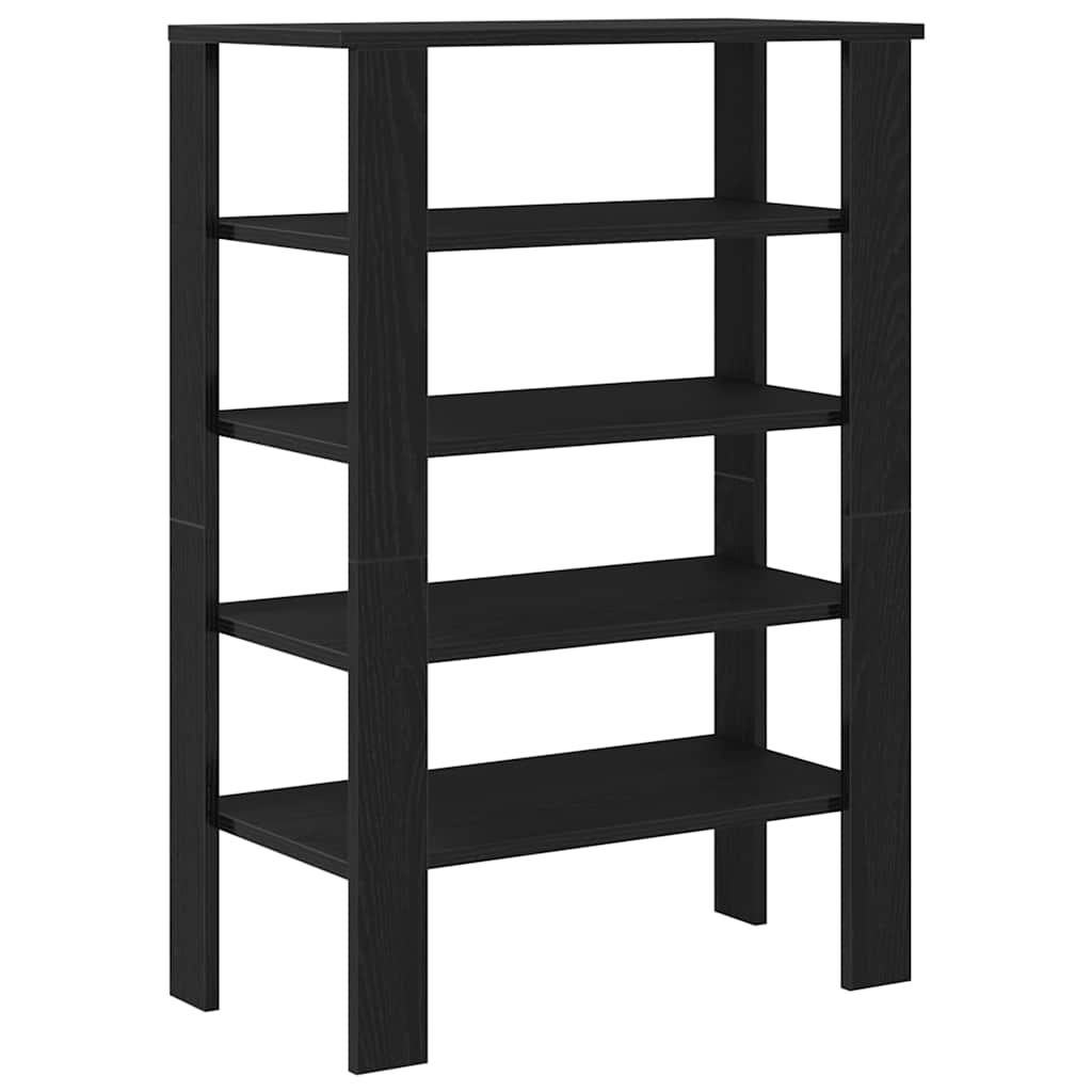 Schoenenrek 61x32x87,5 cm bewerkt hout zwart is nu te koop bij PeponiXL, paradijselijk wonen!