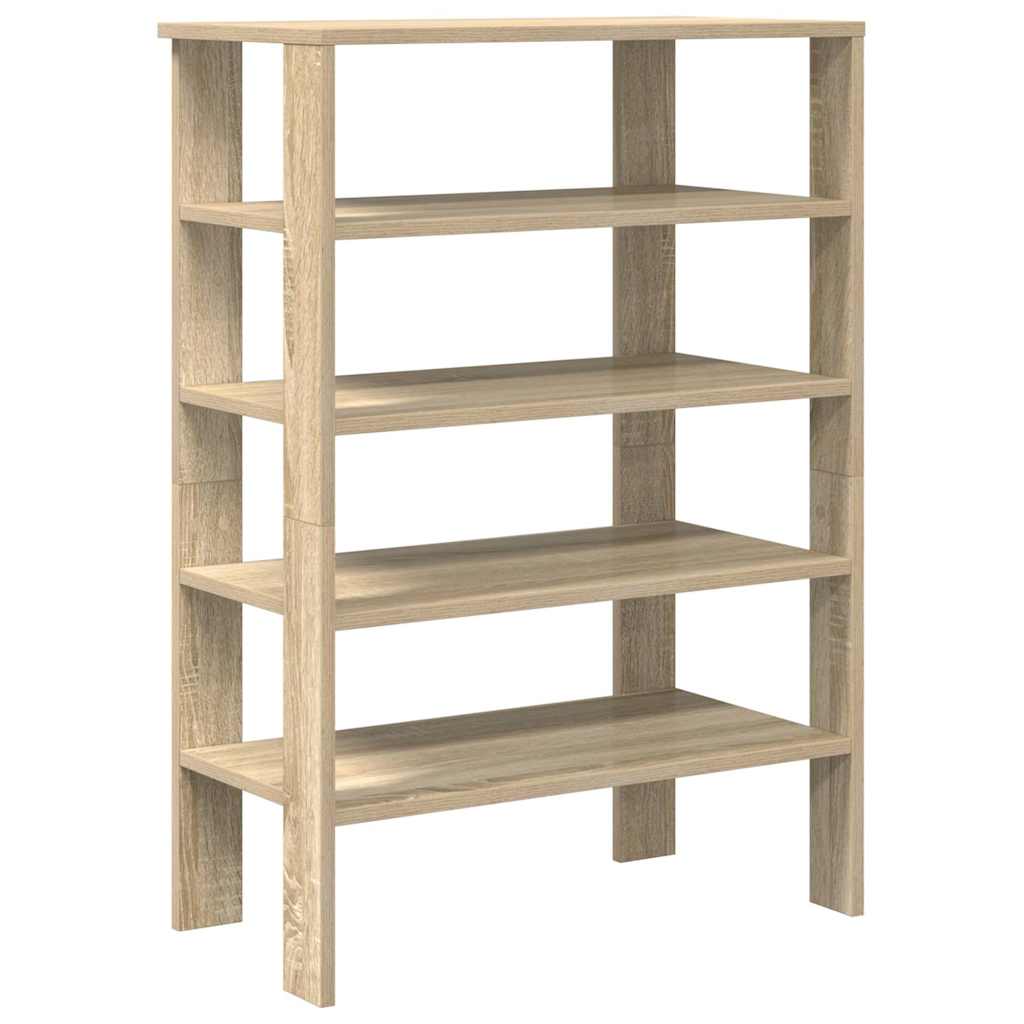 Schoenenrek 61x32x87,5 cm bewerkt hout sonoma eikenkleurig is nu te koop bij PeponiXL, paradijselijk wonen!