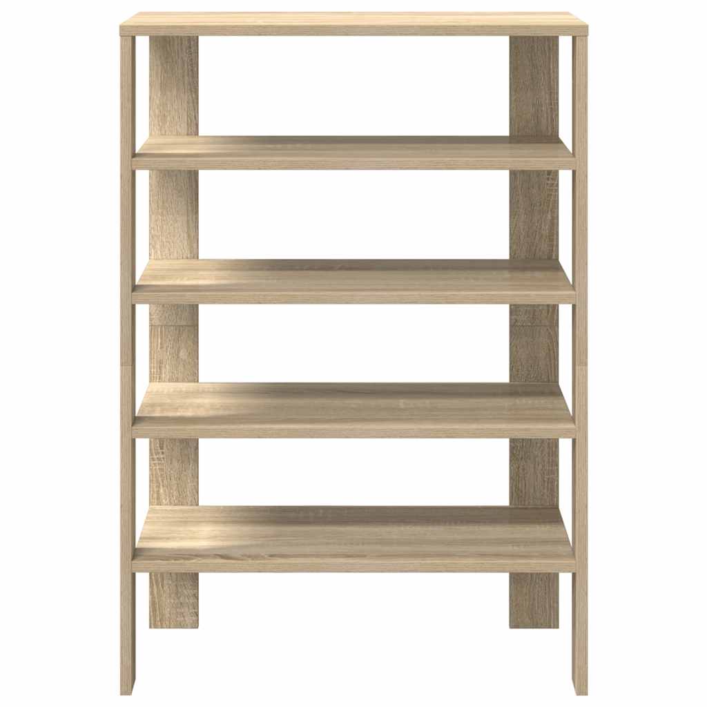 Schoenenrek 61x32x87,5 cm bewerkt hout sonoma eikenkleurig is nu te koop bij PeponiXL, paradijselijk wonen!