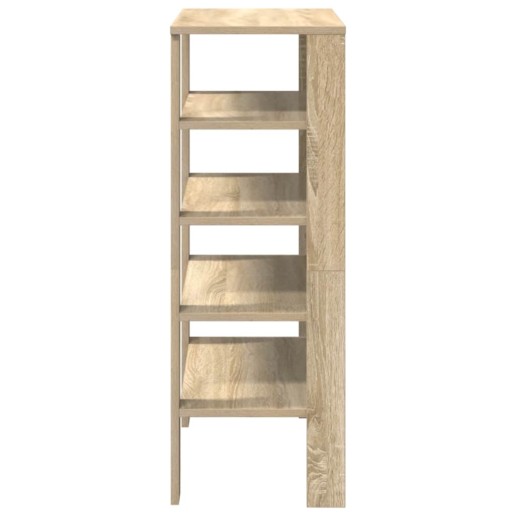 Schoenenrek 61x32x87,5 cm bewerkt hout sonoma eikenkleurig is nu te koop bij PeponiXL, paradijselijk wonen!