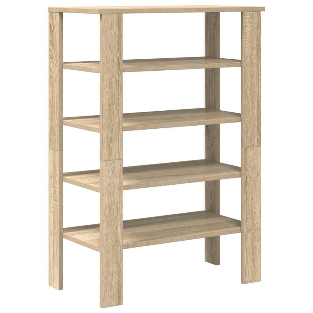 Schoenenrek 61x32x87,5 cm bewerkt hout sonoma eikenkleurig is nu te koop bij PeponiXL, paradijselijk wonen!