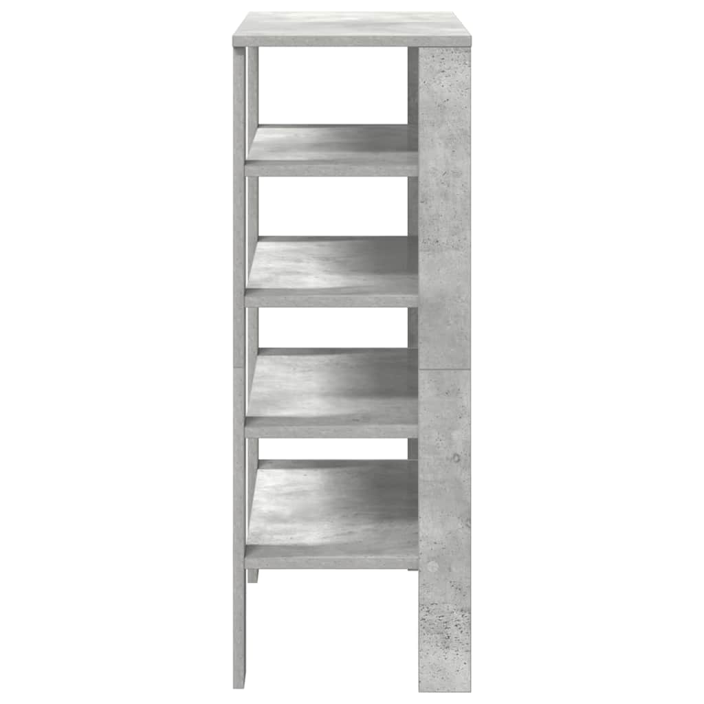 Schoenenrek 61x32x87,5 cm bewerkt hout betongrijs is nu te koop bij PeponiXL, paradijselijk wonen!