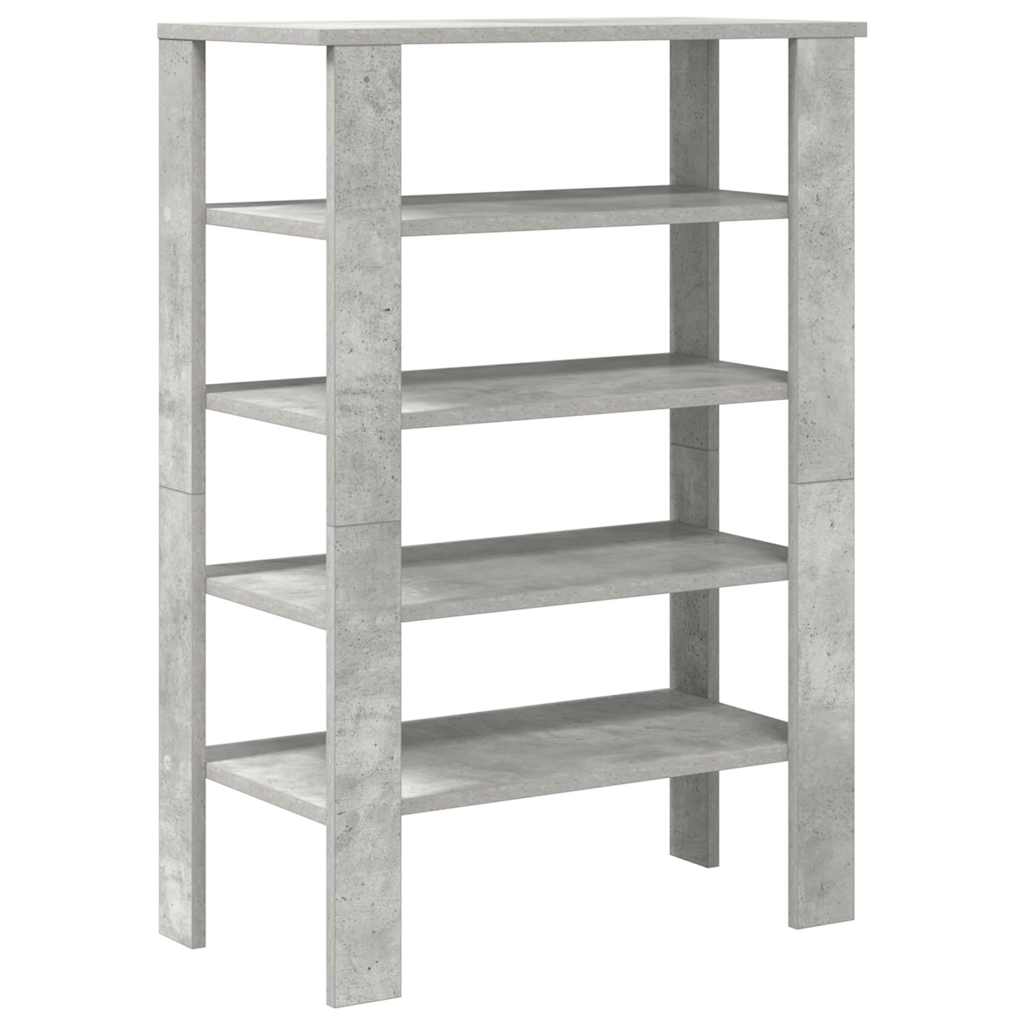 Schoenenrek 61x32x87,5 cm bewerkt hout betongrijs is nu te koop bij PeponiXL, paradijselijk wonen!