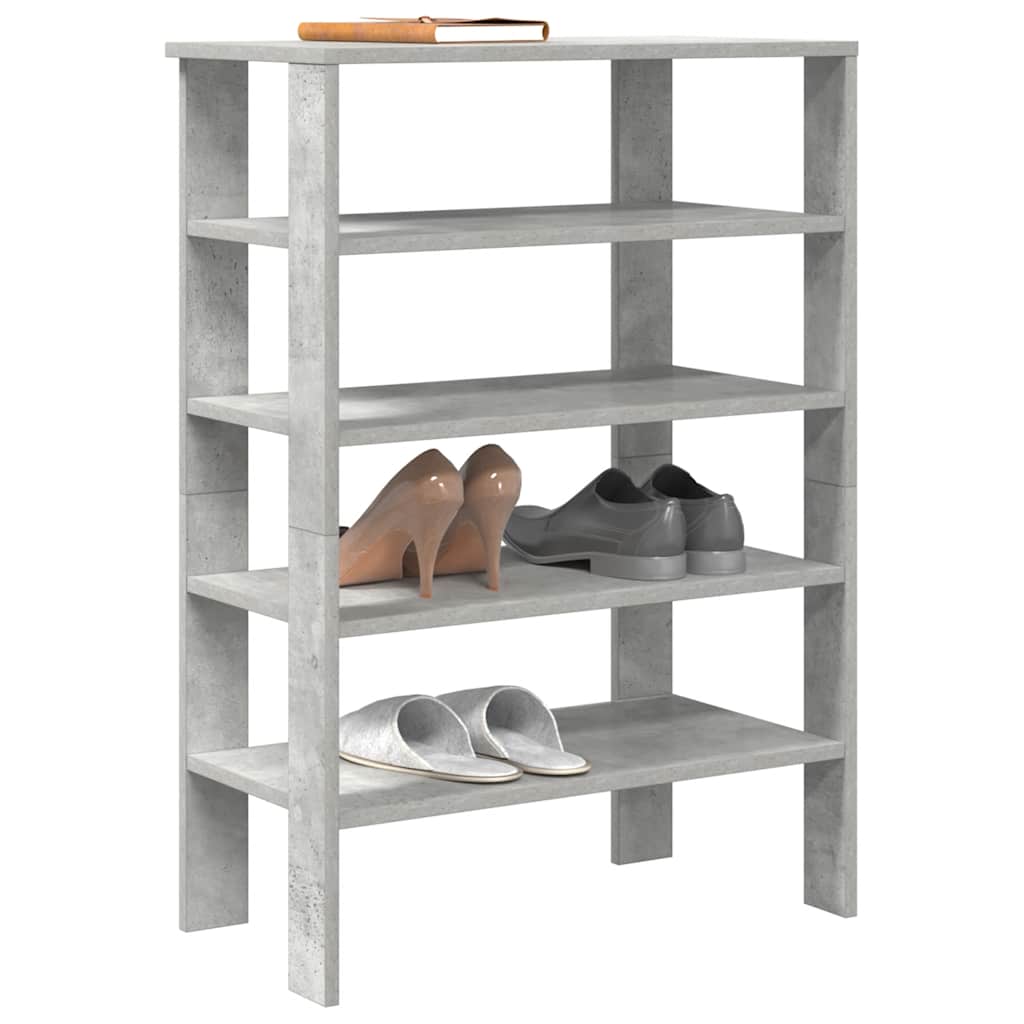 Schoenenrek 61x32x87,5 cm bewerkt hout betongrijs is nu te koop bij PeponiXL, paradijselijk wonen!