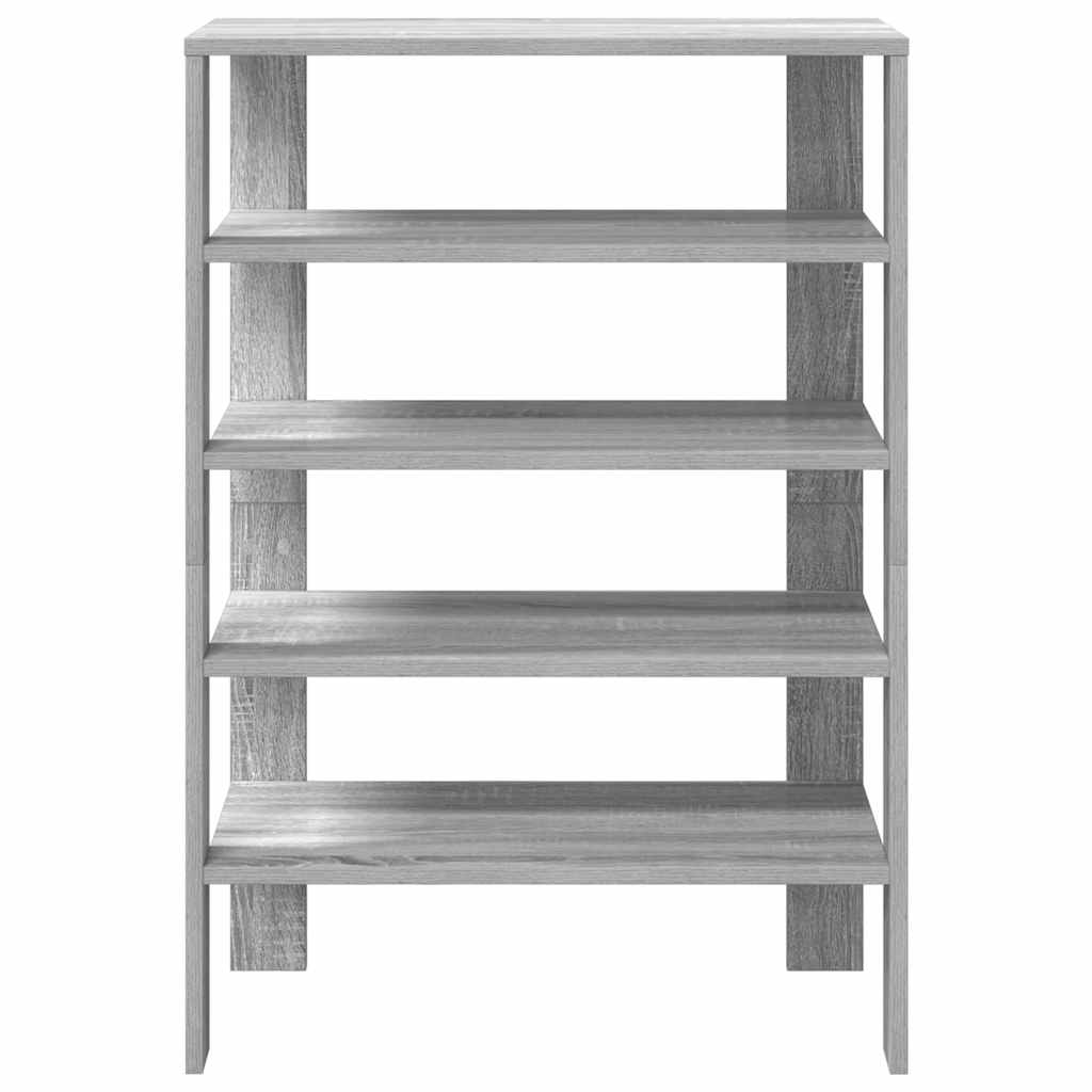 Schoenenrek 61x32x87,5 cm bewerkt hout grijs sonoma eikenkleur is nu te koop bij PeponiXL, paradijselijk wonen!