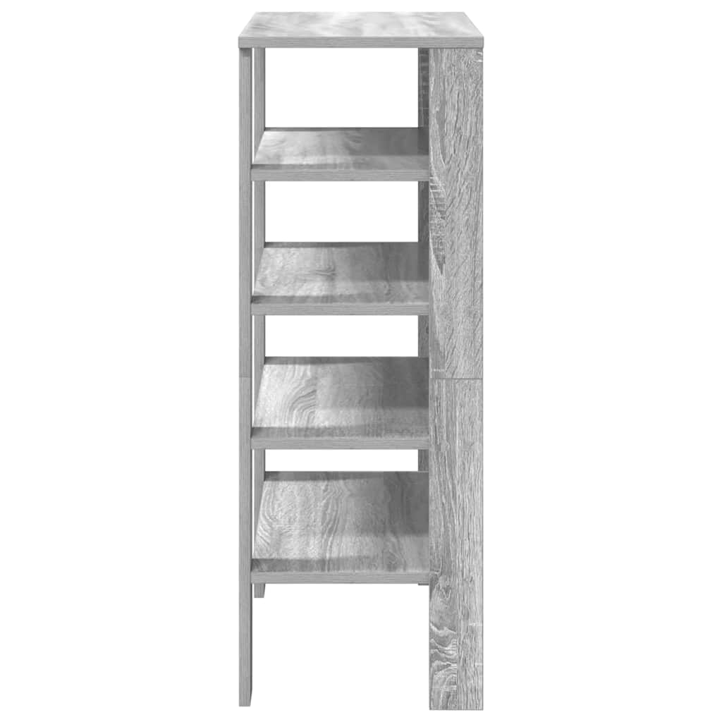 Schoenenrek 61x32x87,5 cm bewerkt hout grijs sonoma eikenkleur is nu te koop bij PeponiXL, paradijselijk wonen!