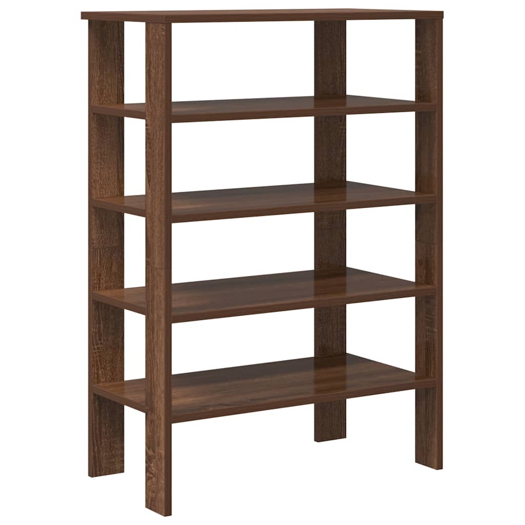 Schoenenrek 61x32x87,5 cm bewerkt hout bruin eikenkleurig is nu te koop bij PeponiXL, paradijselijk wonen!