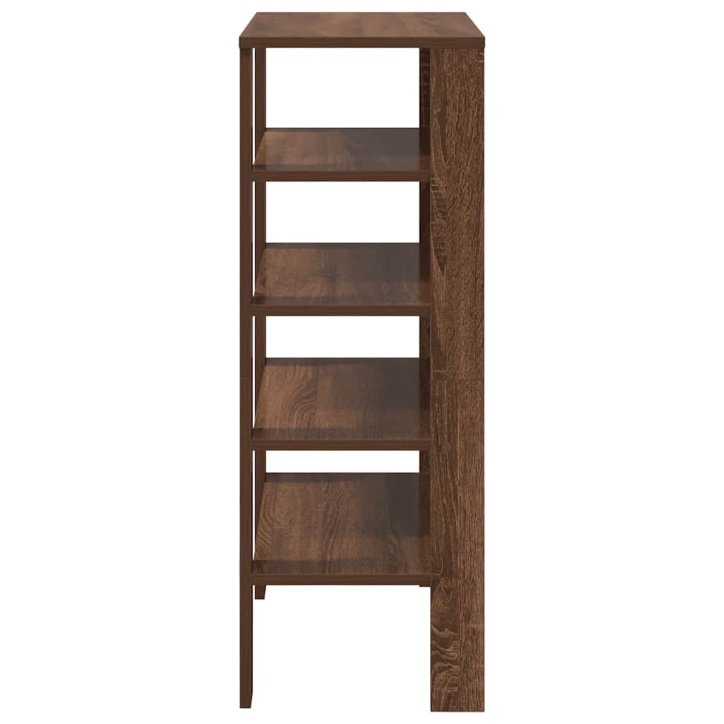 Schoenenrek 61x32x87,5 cm bewerkt hout bruin eikenkleurig is nu te koop bij PeponiXL, paradijselijk wonen!