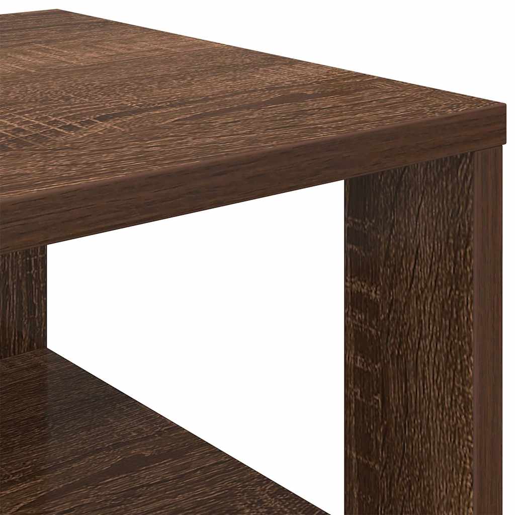 Schoenenrek 61x32x87,5 cm bewerkt hout bruin eikenkleurig is nu te koop bij PeponiXL, paradijselijk wonen!