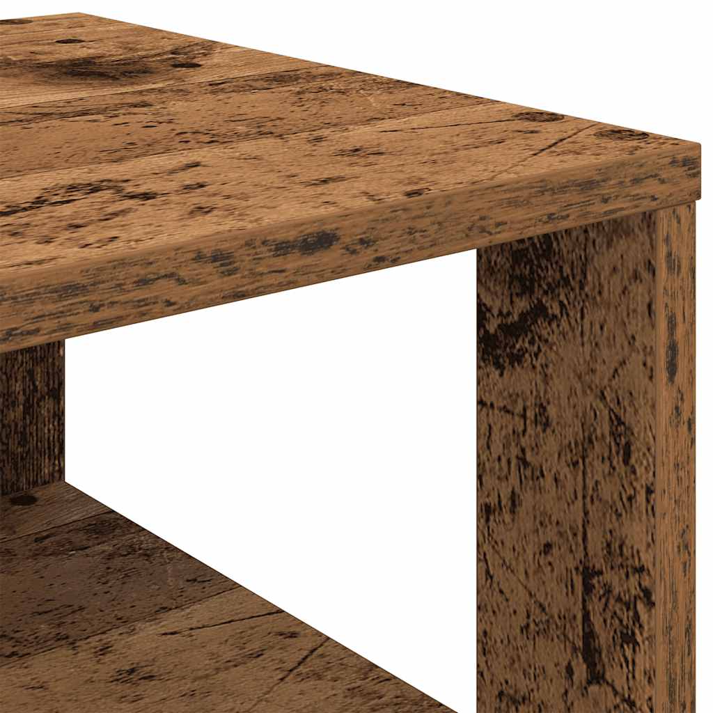 Schoenenrek 61x32x87,5 cm bewerkt hout oud houtkleurig is nu te koop bij PeponiXL, paradijselijk wonen!