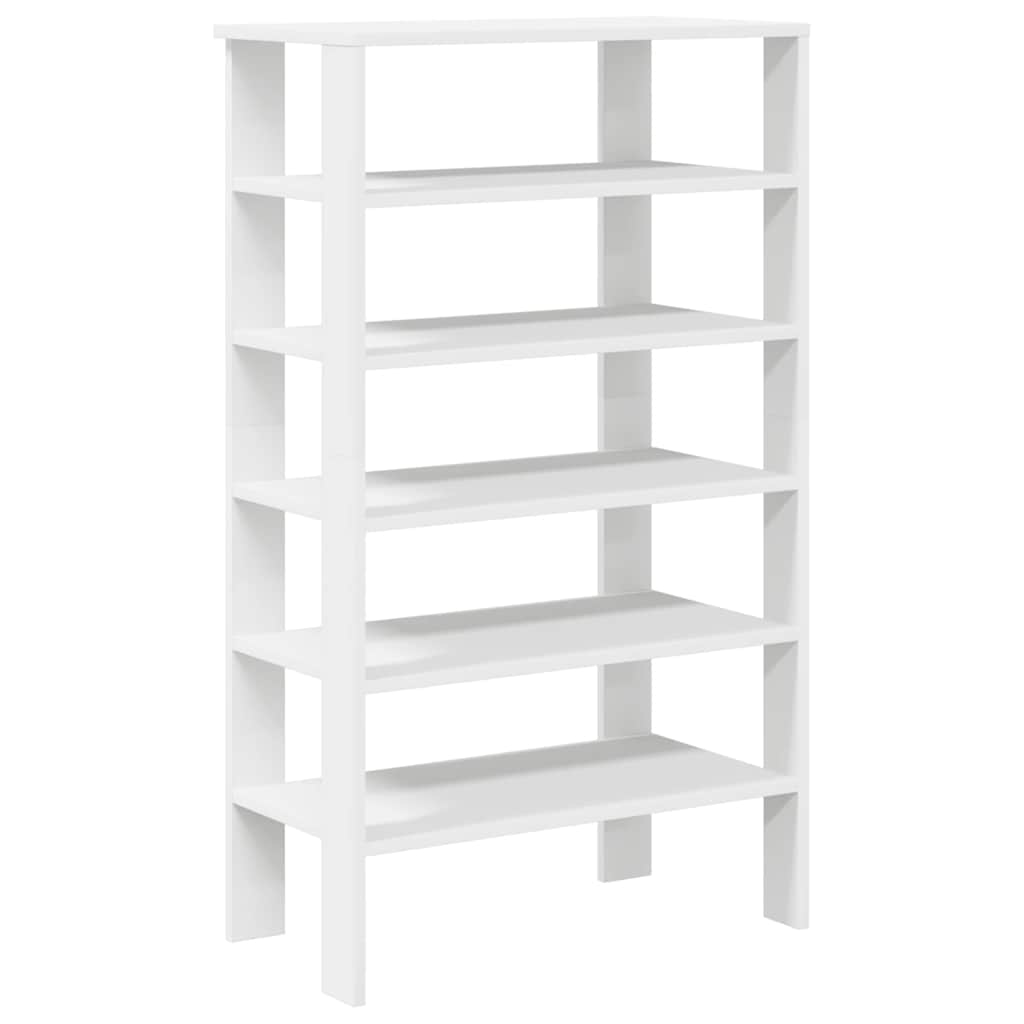 Schoenenrek 61x32x105 cm bewerkt hout wit is nu te koop bij PeponiXL, paradijselijk wonen!
