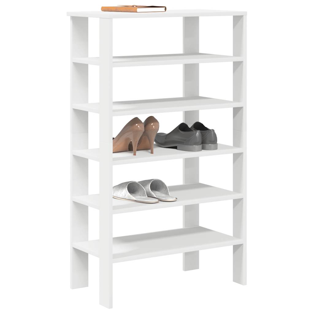 Schoenenrek 61x32x105 cm bewerkt hout wit is nu te koop bij PeponiXL, paradijselijk wonen!