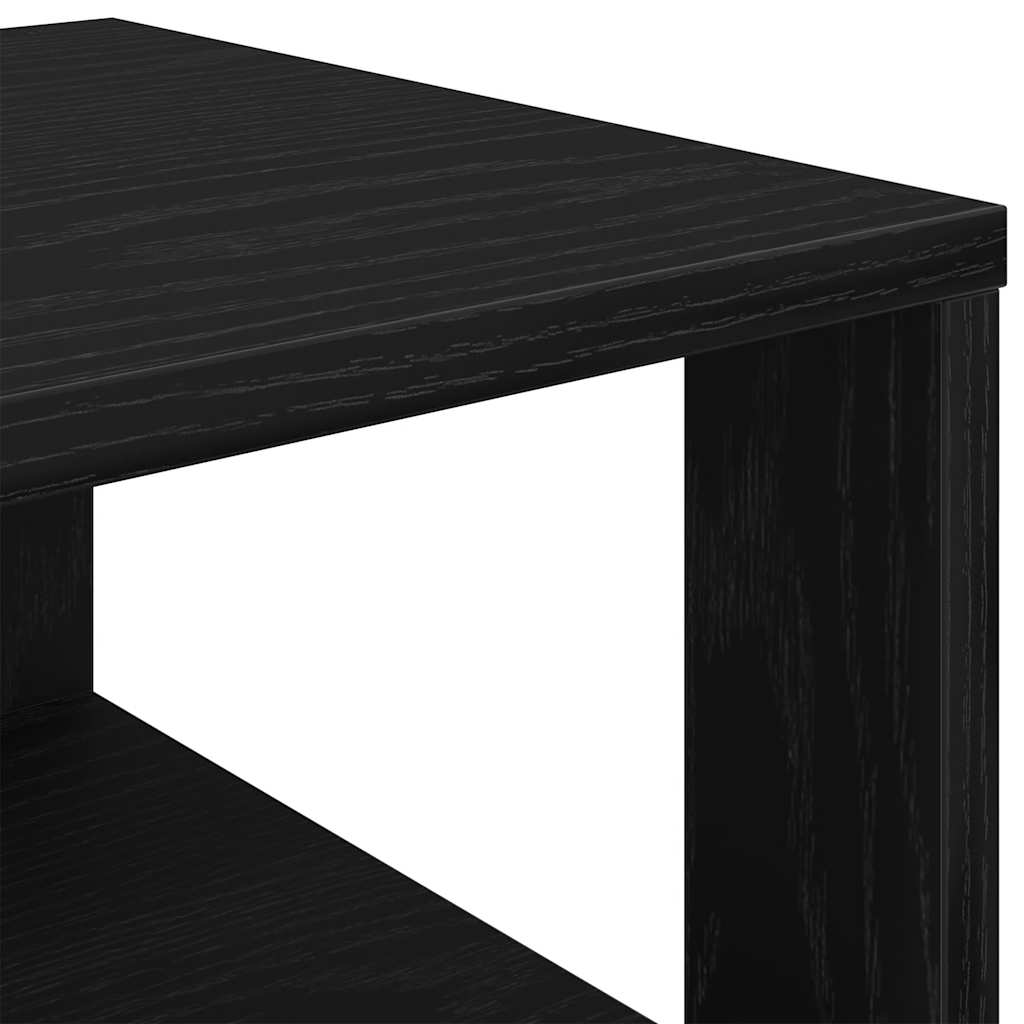Schoenenrek 61x32x105 cm bewerkt hout zwart is nu te koop bij PeponiXL, paradijselijk wonen!